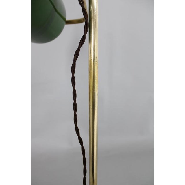 Art Deco Brass Banker Table Lamp, Czechoslovakia, 1930s For Sale - Image 11 of 13