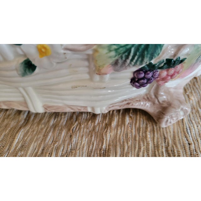 Ceramic Mid 20th Century Whimsical Fitz and Floyd Vintage Footed Bowl For Sale - Image 7 of 11