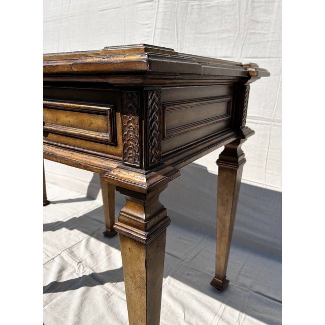 Late 20th Century Mediterranean Console in Umber Finish For Sale - Image 4 of 15