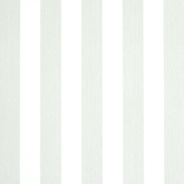 Sample - Schumacher Edwin Stripe Medium Wallpaper in Birch For Sale