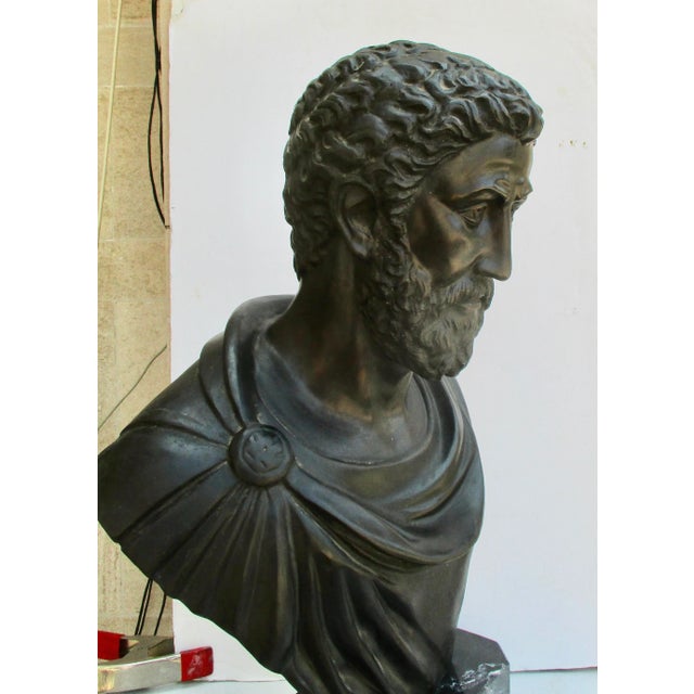 Late 20th Century Mid-Century Roman Emperor Marcus Aurelius Bronze For Sale - Image 5 of 13