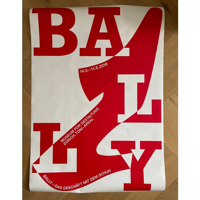 Large Format Raffinerie AG Bally Red Museum für Gestaltung Poster, Zürich, 2019 For Sale - Image 6 of 6