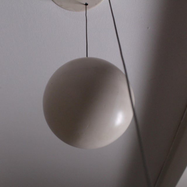 Moon Dome Metal Pendant Lamp by Elio Martinelli for Martinelli Luce, 1980s For Sale - Image 3 of 12