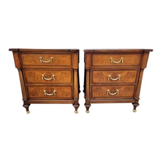 Vintage Victorian Mahogany Nightstands by Baker Furniture Co. - Pair For Sale