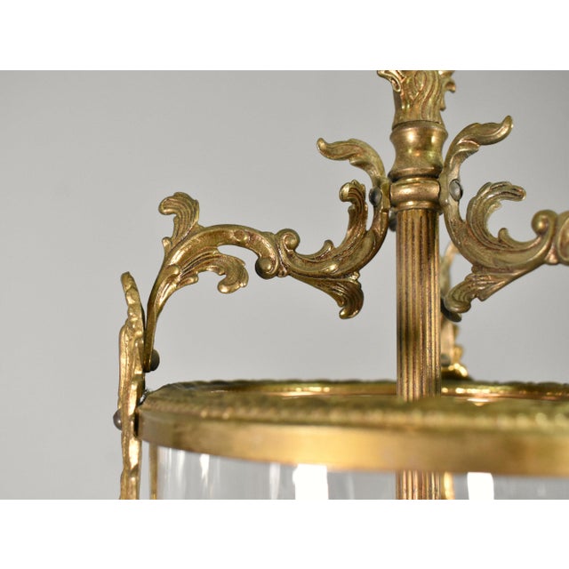 Vintage French Cut Glass Hall Lantern, 1920s For Sale - Image 10 of 16