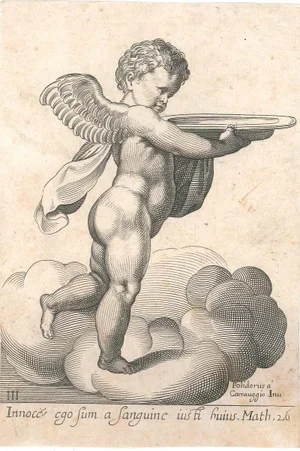 Giovanni Battista Galestruzzi, Cherub, 17th-Century, Etching After Polidoro Da Caravaggio