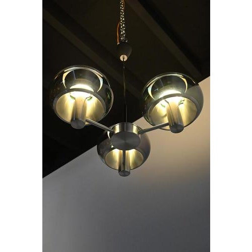 Space Age Pendant Light in Metal For Sale - Image 5 of 12