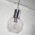 Chrome Mid 20th Century Mid Century Modern Pendant Light Chrome & Smoked Glass Open Globe Chrome Chain For Sale - Image 8 of 13