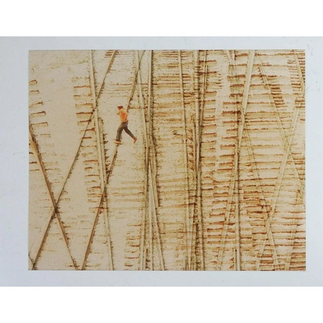Mid-Century Modern Vintage Abstract Richard Bray Man and Tracks Photograph For Sale - Image 3 of 3