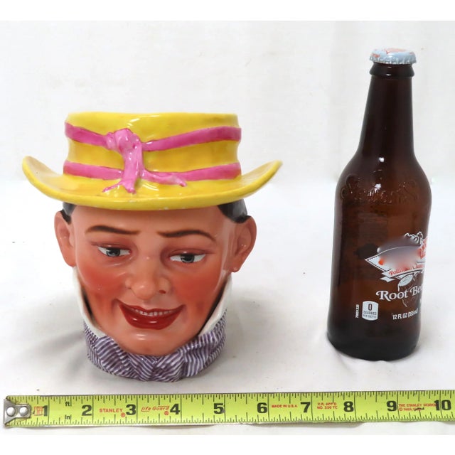 Antique Victorian French Paris Porcelain Figurative Dandy Charactor Humidor - Tobacco Jar For Sale - Image 12 of 13