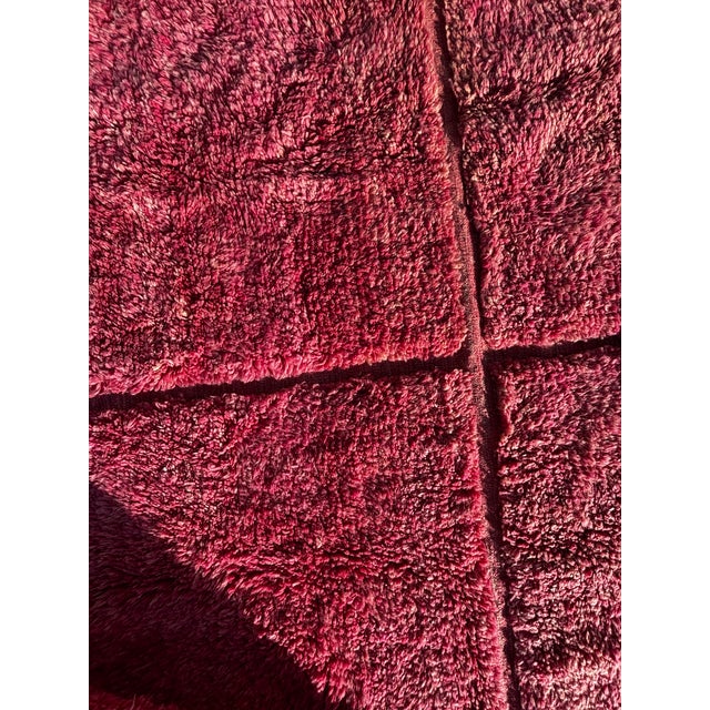 Green Vintage Handwoven Wool Rug, 1990 For Sale - Image 8 of 15