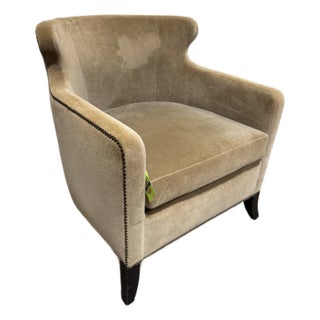 Ironies Camel Mohair Tuktu Club Chair For Sale
