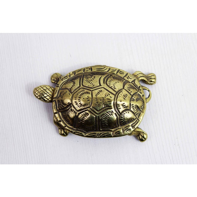 1970s Vintage Brass Turtle Ashtray, 1960s For Sale - Image 5 of 8