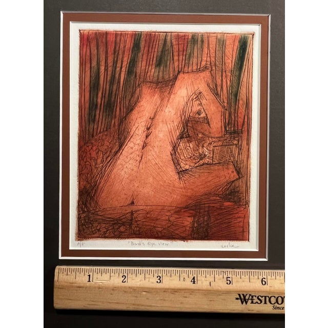 Paper 1998 Deslie Guthrie 'Bird’s Eye View"' Etching 1998 California Artist a/P For Sale - Image 7 of 10