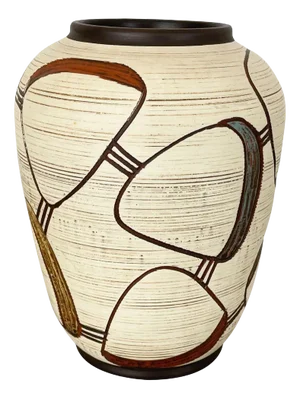 Abstract German Colorful Ceramic Pottery Vase by Franz Schwaderlapp for Sawa, 1950s
