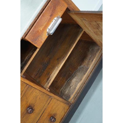 Large Antique Art Deco German Oak & Marble Chocolate Shop Counter, 1920s For Sale - Image 14 of 18