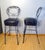 A rare pair of Woodard wrought iron bar stools in the desirable Chantilly Rose Pattern. They have been painted and some of...