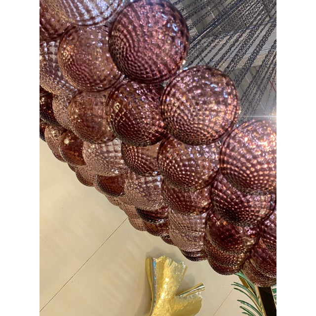 Large Scenographic Ametista Murano Glass Chandelier For Sale - Image 6 of 11
