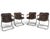 Mid-Century Modern 1970s Gastone Rinaldi Tubular Chrome Leather Dining Chairs, 4 Pieces, Attributed For Sale - Image 3 of 12