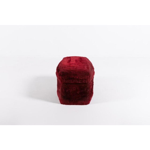 1960s Vintage Italian Teddy Pouf or Stool, 1960s For Sale - Image 5 of 12