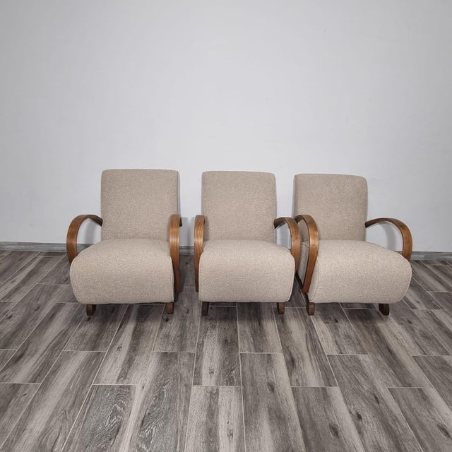 Lounge Chairs by Jindrich Halabala, 1940s, Set of 3 For Sale - Image 16 of 18