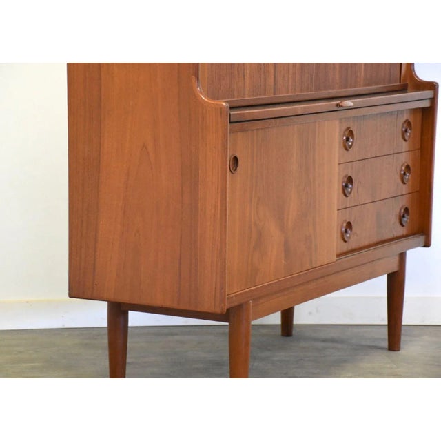 Mid-Century Modern Johannes Sorth Danish Modern Teak Server Bar Credenza For Sale - Image 3 of 10