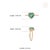 1.2ct Zambian Emerald Heart Necklace in 14k Gold With Halo Diamonds Size 7 For Sale - Image 11 of 17