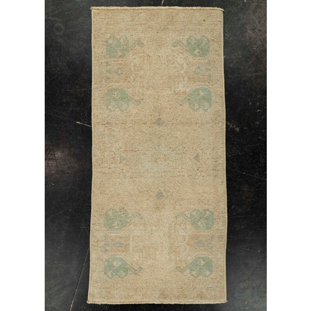 Brown Turkish Mini Rug Oriental Hand Knotted Vintage Rug 1'6" x 3'3" #21200 For Sale - Image 8 of 8