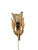 Cream Swedish Modern Gilt Wood Wall Sconces with Pleated Fabric Shades, 1940s, Set of 2 For Sale - Image 8 of 9