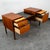 Mid Century Danish Modern Executive Desk Black Top Brass 5 Drawer File Denmark For Sale In Sacramento - Image 6 of 12