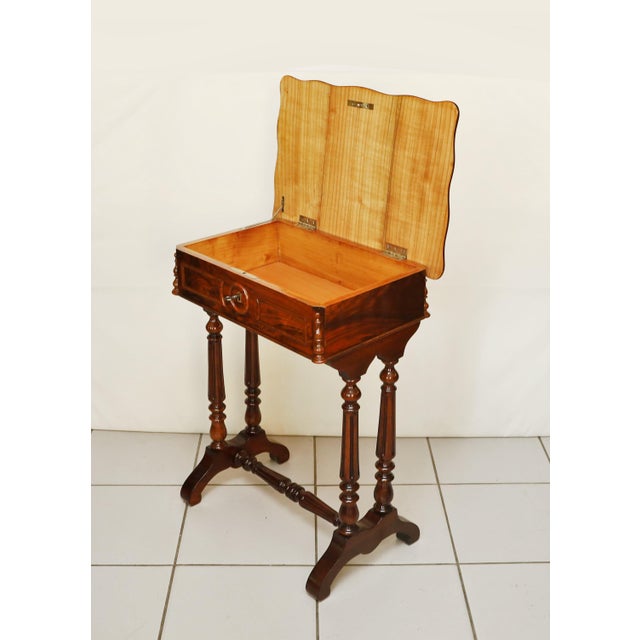 Wood Biedermeier Sewing Table, 1850s For Sale - Image 7 of 9