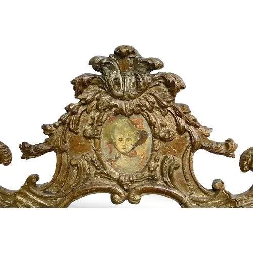 Traditional Antique Venetian Portrait Mirror For Sale - Image 3 of 8