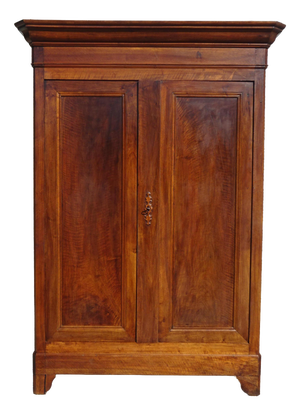 Large Louis Philippe Wardrobe in Walnut, Mid-19th Century