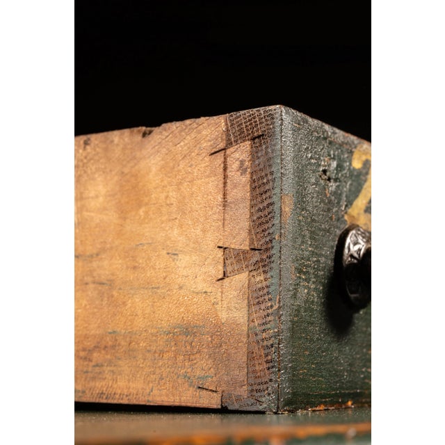 Early 20th Century Industrial Parts Cabinet in Green For Sale - Image 12 of 12