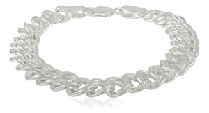 Classic Heavy Layering Italian Curb Chain Silver Bracelet by Carat&her