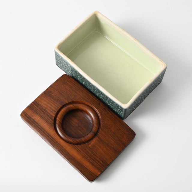 Danish Rosewood and Ceramic Cigar Box by Jens Harald Quistgaard for Kronjyden, 1960s For Sale - Image 6 of 10