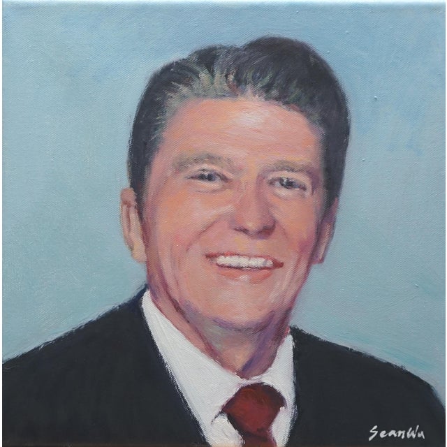 Original Oil Portrait of President Reagan For Sale