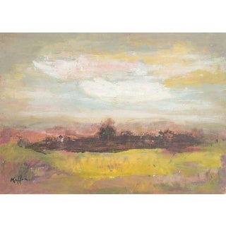 Charles Kiffer, Atmospheric Landscape, 1960s, Oil on Board For Sale