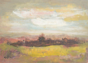 Charles Kiffer, Atmospheric Landscape, 1960s, Oil on Board