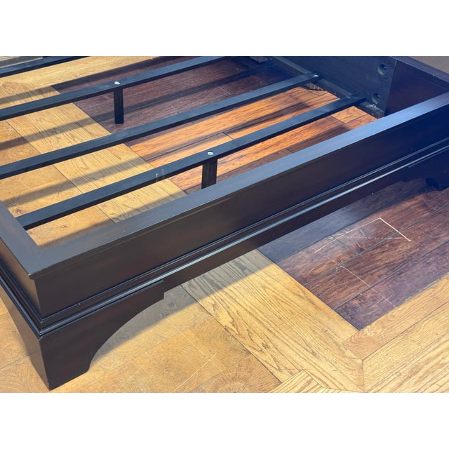 Queen Size Restoration Hardware Portman Sleigh Bedframe For Sale - Image 9 of 12