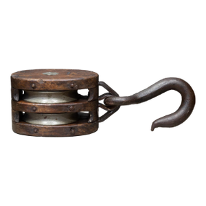 Large Antique Block and Tackle Nautical Pulley c.1850-1930
