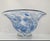 Donald Carlson Mottled Blue Large Studio Art Glass Fluted Bowl For Sale - Image 4 of 8