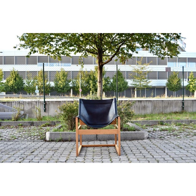 Mid-Century Modern Saddle Leather Möbel Modell Canto Shell Chair by Rainer Schell for Schlapp, 1970s For Sale - Image 3 of 18