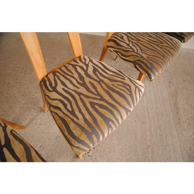 Zebra Dining Chairs, Set of 4 For Sale - Image 5 of 18