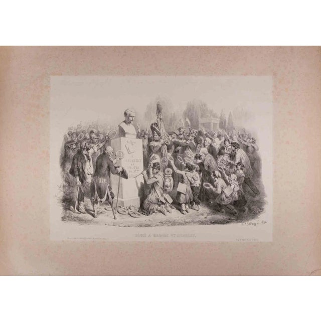 Dédié a Madame Vve. Charlet is an original artwork realized by Hippolyte Bellangé in 1846. Original lithograph on paper....