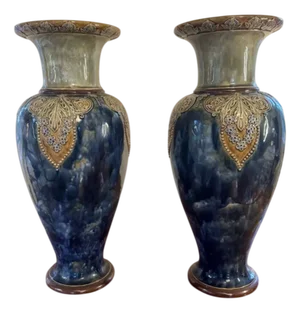 Large Antique Vases from Royal Doulton, 1900s, Set of 2