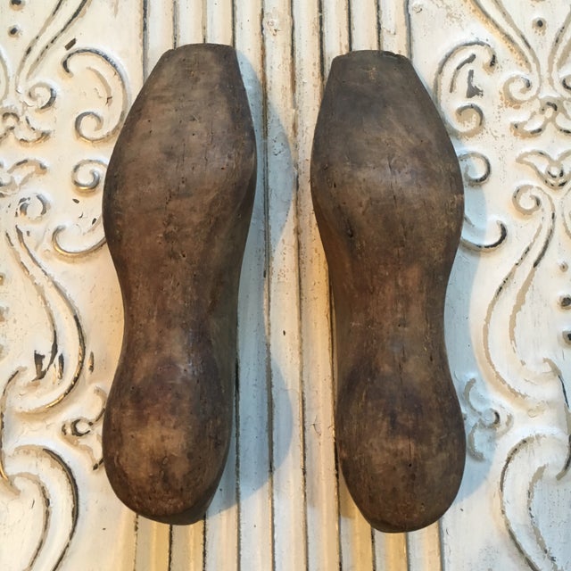 Antique Wooden Shoe Molds - A Pair | Chairish