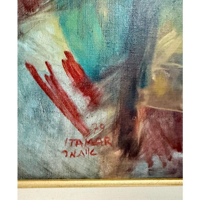 Itamar Siani, Rare Jewish Yemenite Woman Oil Painting Israeli Girl Judaica Itamar Siani, 1979 For Sale In Miami - Image 6 of 11