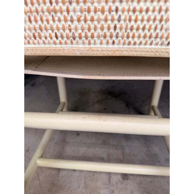 Wood Palecek Cashew Leather Dining Chair For Sale - Image 7 of 11