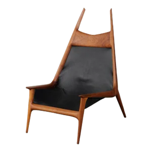 Miles Karpilow Studio Craft Leather Lounge Chair
